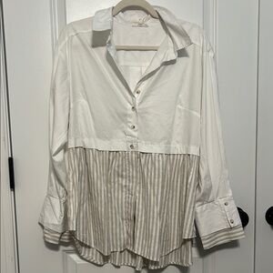 Entro White Button-Up Shirt